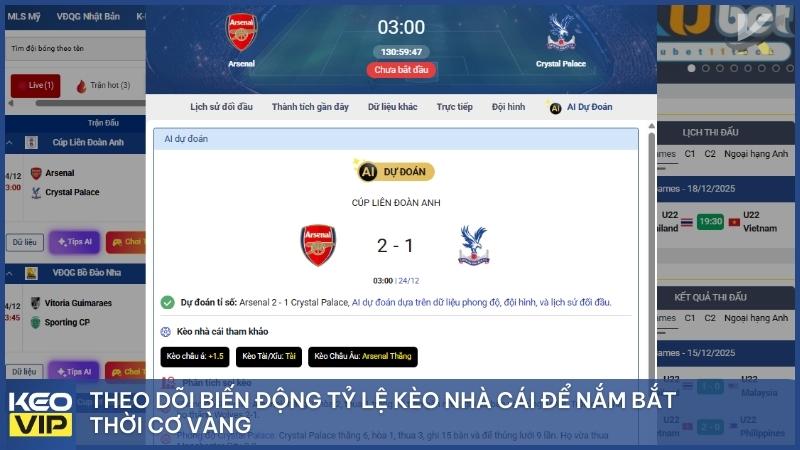 Theo dõi biến động tỷ lệ kèo nhà cái 5 để nắm bắt thời cơ vàng