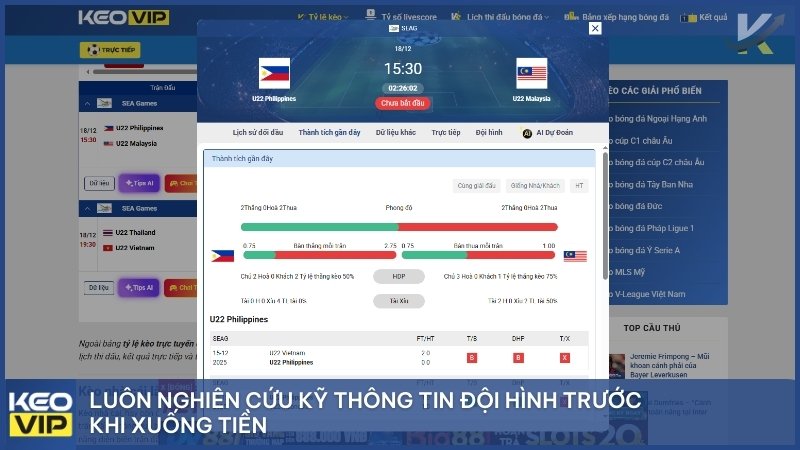 Luôn nghiên cứu kỹ thông tin đội hình trước khi xuống tiền