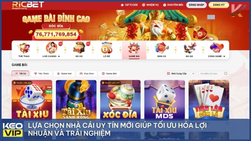Lựa chọn nhà cái uy tín mới giúp tối ưu hóa lợi nhuận và trải nghiệm