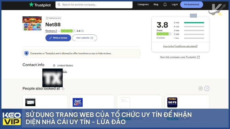 Sử dụng trang web của tổ chức uy tín để nhận diện nhà cái uy tín - lừa đảo