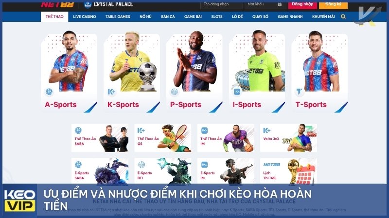 Do tính ăn toàn cao nên tỷ lệ thưởng cũng thấp hơn các kèo khác