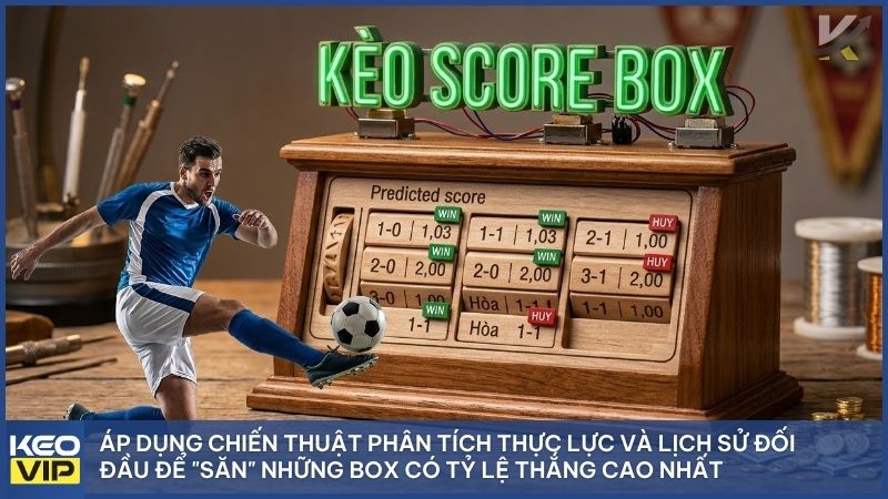 Áp dụng biểu đồ phân tích xG và quản lý vốn thông minh khi soi tỷ lệ kèo Score Box để tối ưu hóa lợi nhuận trong dài hạn.