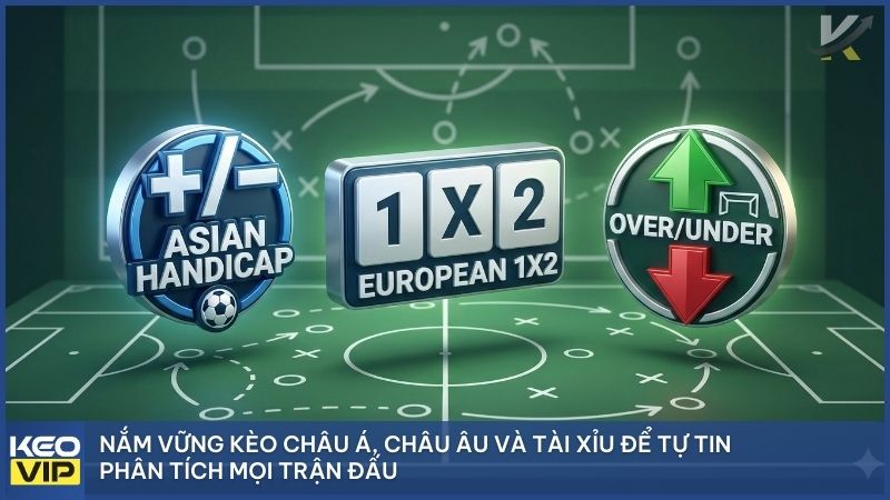 Từ kèo Châu Á biến hóa, kèo Châu Âu đơn giản đến kèo Tài Xỉu kịch tính – Mỗi loại tỷ lệ bóng đá đều mang lại những cơ hội và thách thức riêng cho người chơi