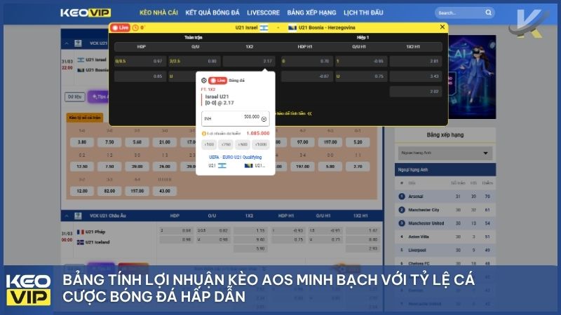 Công thức tính tiền thắng cược kèo AOS dành cho người mới tại keonhacai